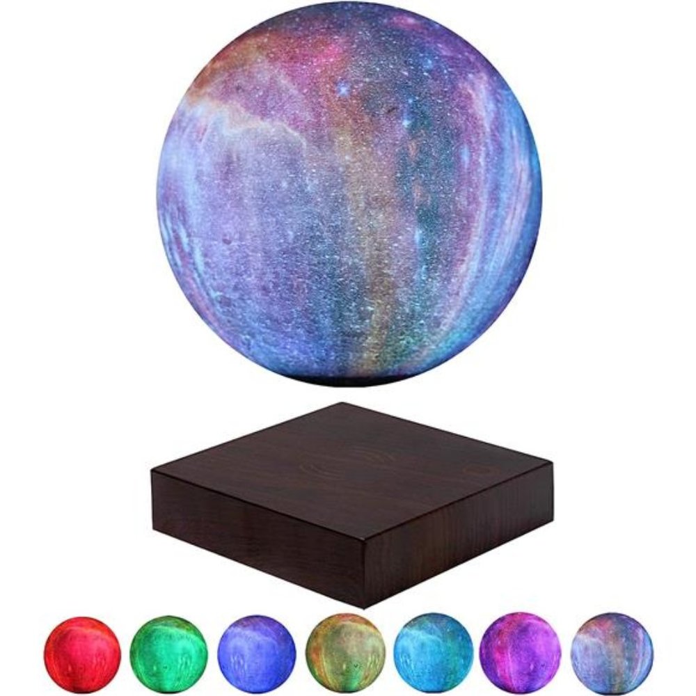 Levitating Moon Lamp Floating and Spinning in Air Freely with Gradually Changing